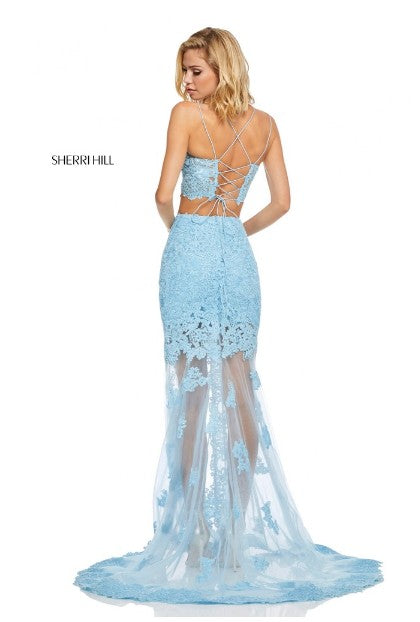 sherri Hill style 52634 SALE- LIGHT BLUE SIZE 4