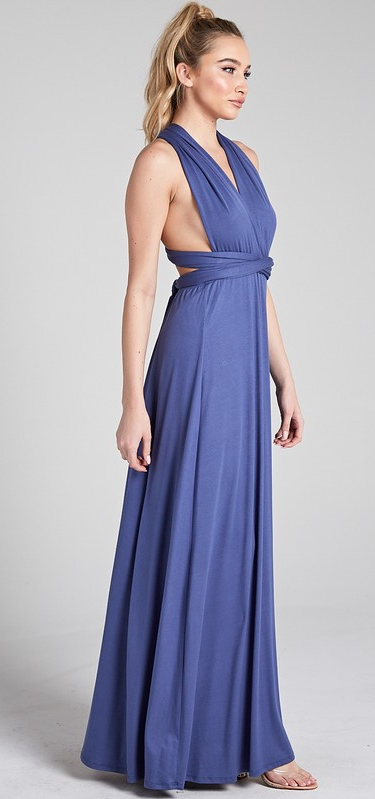 Multi way maxi dress - blue