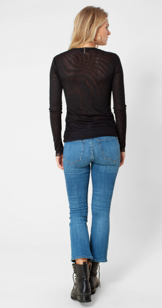 Hale Bob black Marissa long sleeve top
