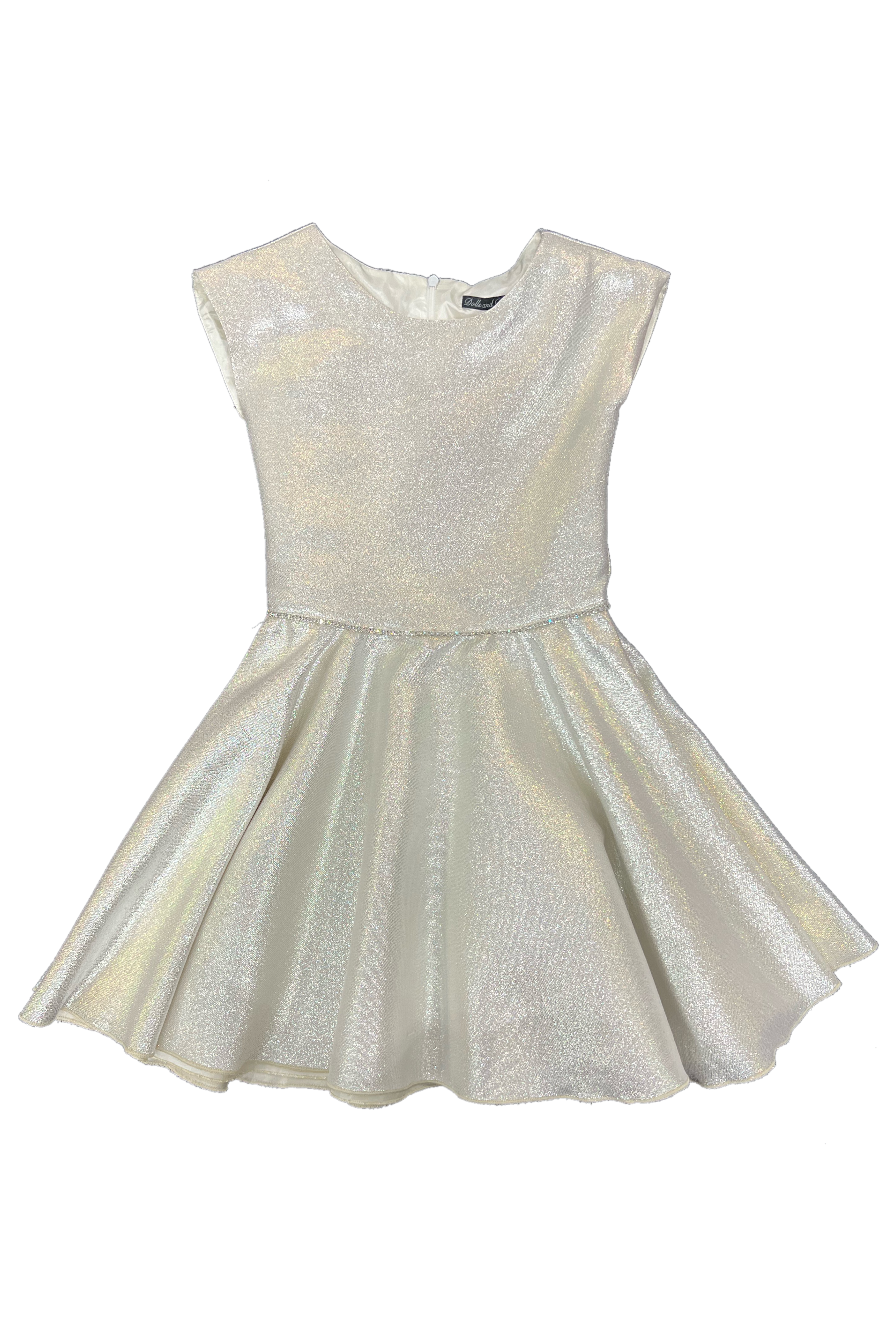 Dolls & Divas Couture Platinum jacquard cap sleeve skater dress 12 Dolls & Divas Couture Platinum jacquard cap sleeve skater dress 12