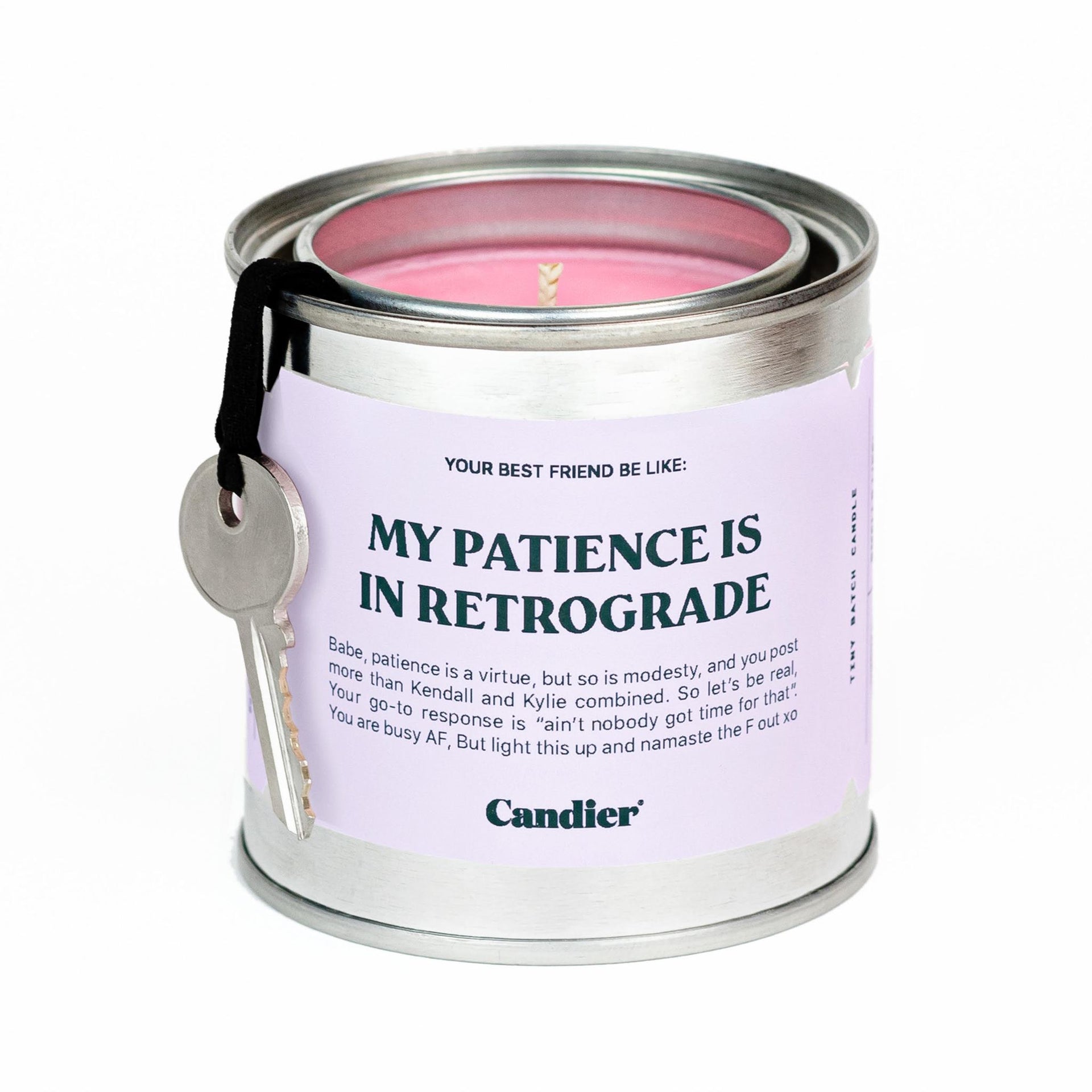 My Patience Is In Retrograde Candle