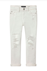 Girls DL1961 Kids milk distressed harper boyfriend jean