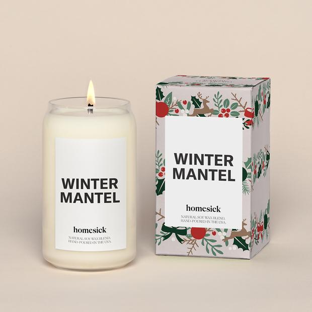 Winter Mantel Candle