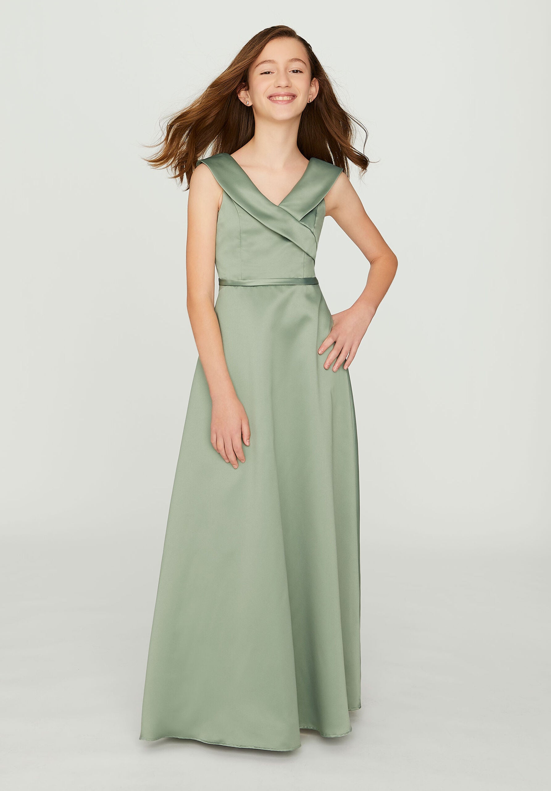 Morilee Junior Bridesmaids style 13204 Sage / 14